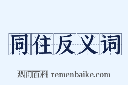 同住反义词是什么意思的图片